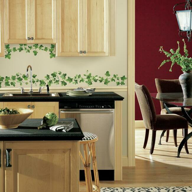 Painterly Ivy Wall Decals Wall Decals RoomMates   