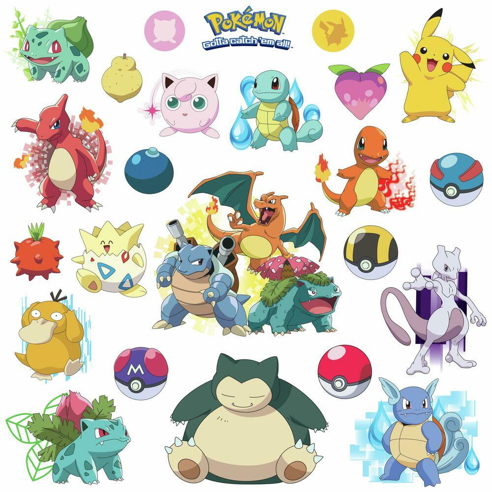 Iconic Pokemon Wall Decals Wall Decals RoomMates   