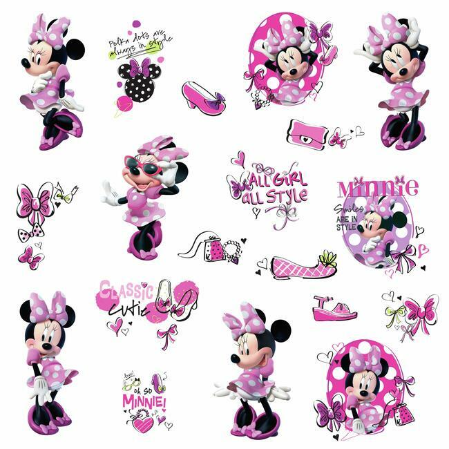 Minnie Fashionista Wall Decals Wall Decals RoomMates   