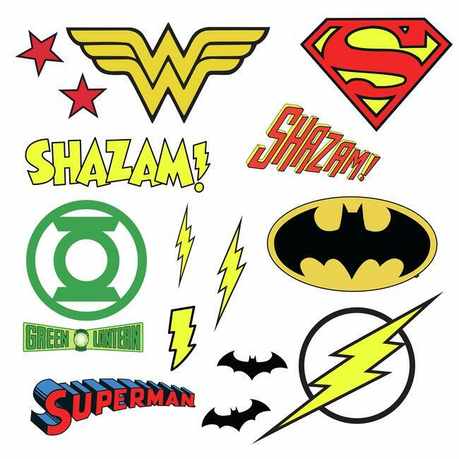 DC Super Heroes Logos Wall Decals Wall Decals RoomMates   