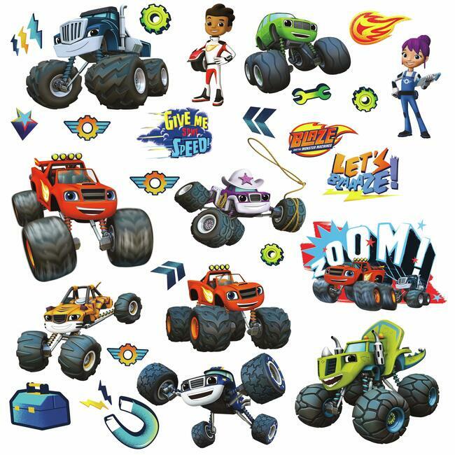 Blaze & The Monster Machines Peel and Stick Wall Decals Wall Decals RoomMates   