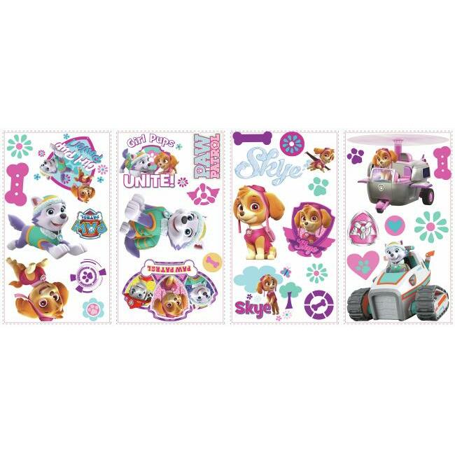 PAW Patrol Girl Pups Peel and Stick Wall Decals Wall Decals RoomMates   