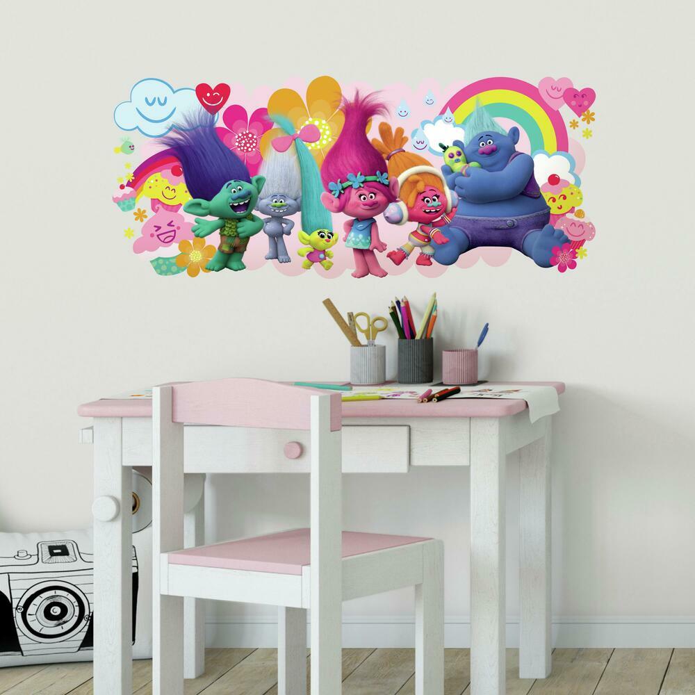 Trolls Movie Giant Wall Graphic Wall Decals RoomMates   