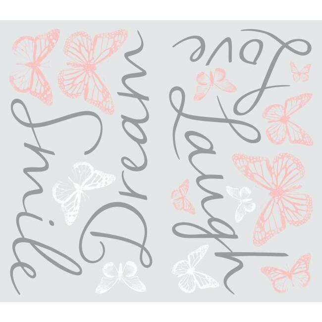 Butterfly Dream Peel and Stick Wall Decals w/ 3D Embellishments Wall Decals RoomMates   