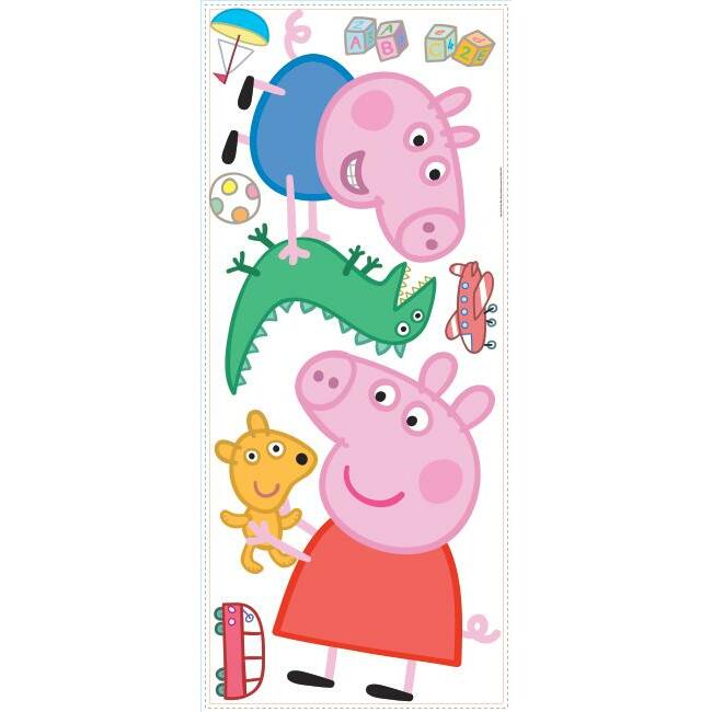 Peppa Pig and George Playtime Giant Wall Decals Wall Decals RoomMates   