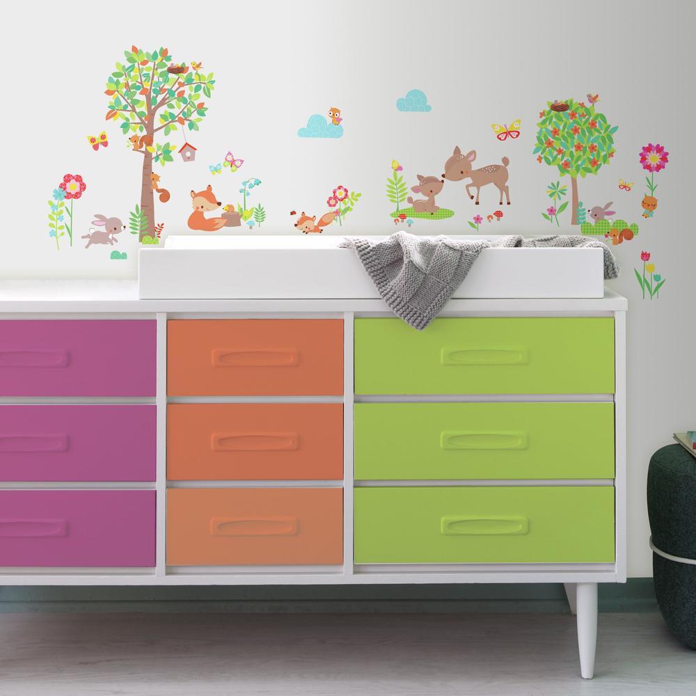 Woodland Creatures Peel and Stick Wall Decals Wall Decals RoomMates   
