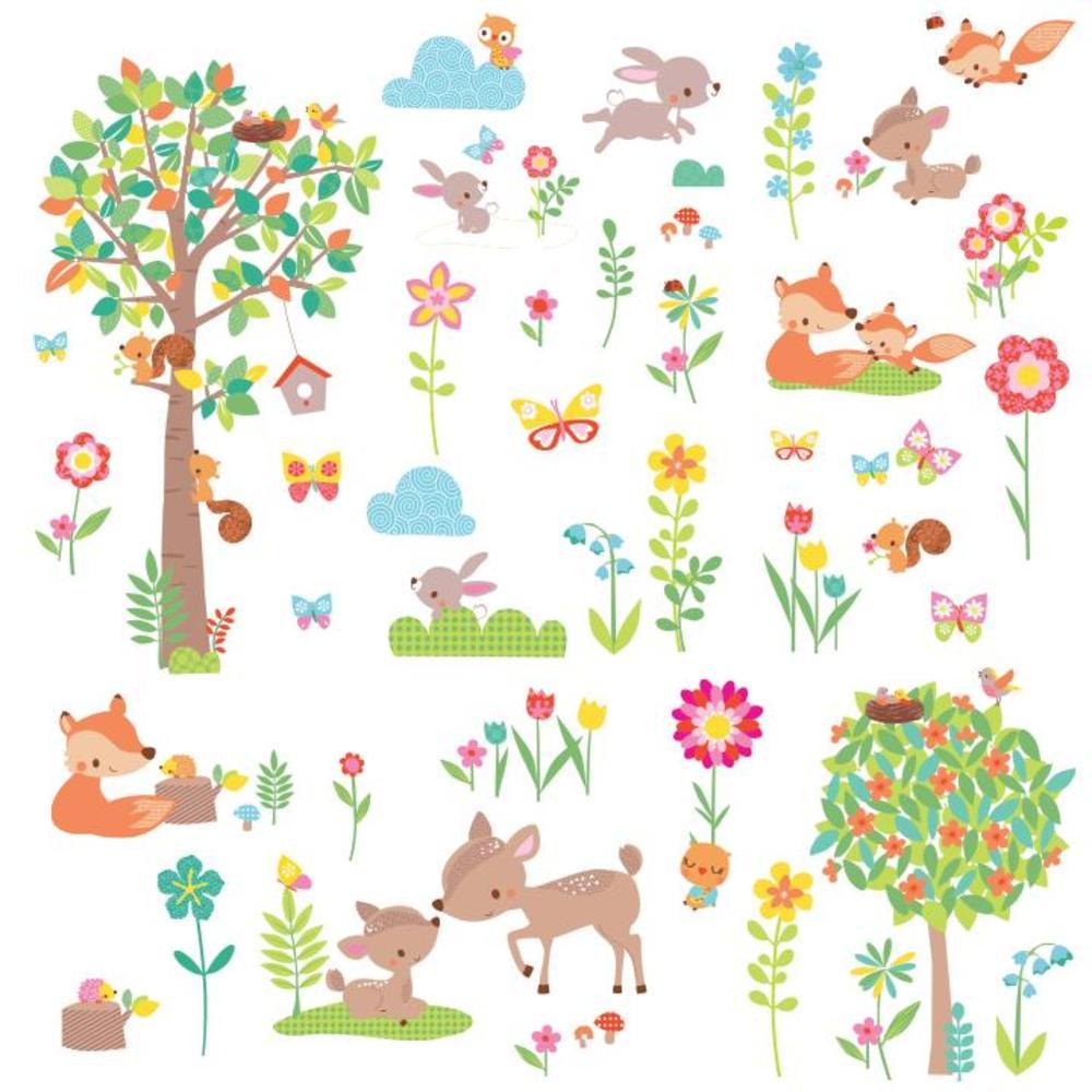 Woodland Creatures Peel and Stick Wall Decals Wall Decals RoomMates   