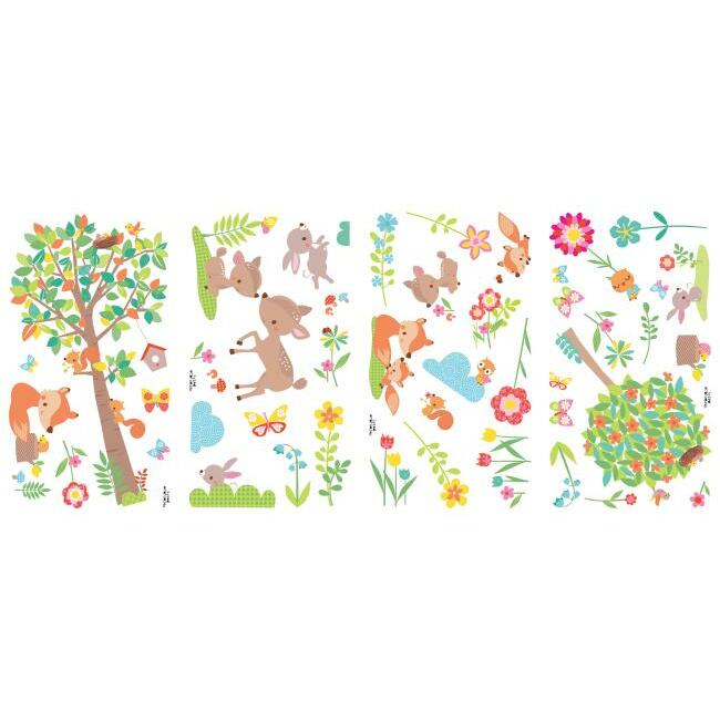 Woodland Creatures Peel and Stick Wall Decals Wall Decals RoomMates   