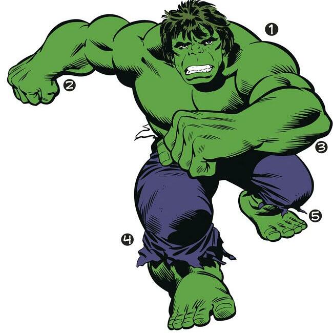 Classic Hulk Comic Giant Wall Decals Wall Decals RoomMates   