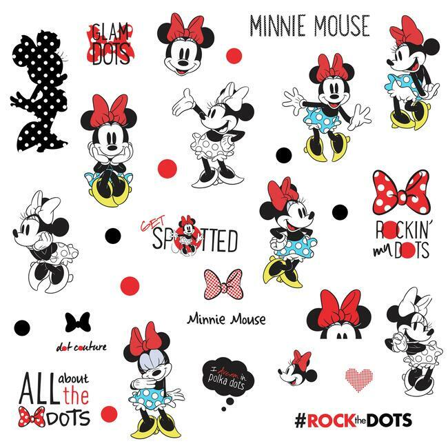 Minnie Rocks the Dots Peel and Stick Wall Decals Wall Decals RoomMates   