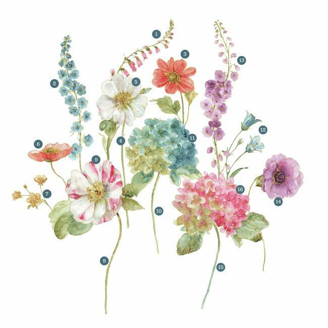 Lisa Audit Garden Flower Giant Wall Decals Wall Decals RoomMates   