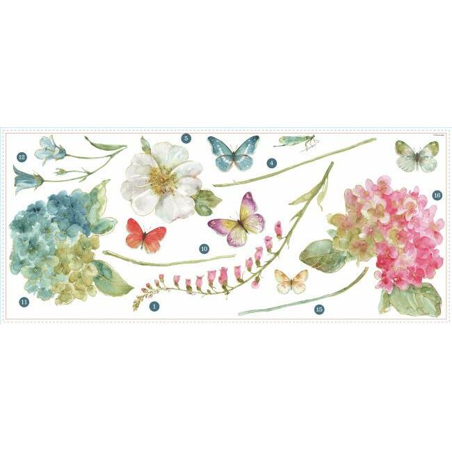 Lisa Audit Garden Flower Giant Wall Decals Wall Decals RoomMates   