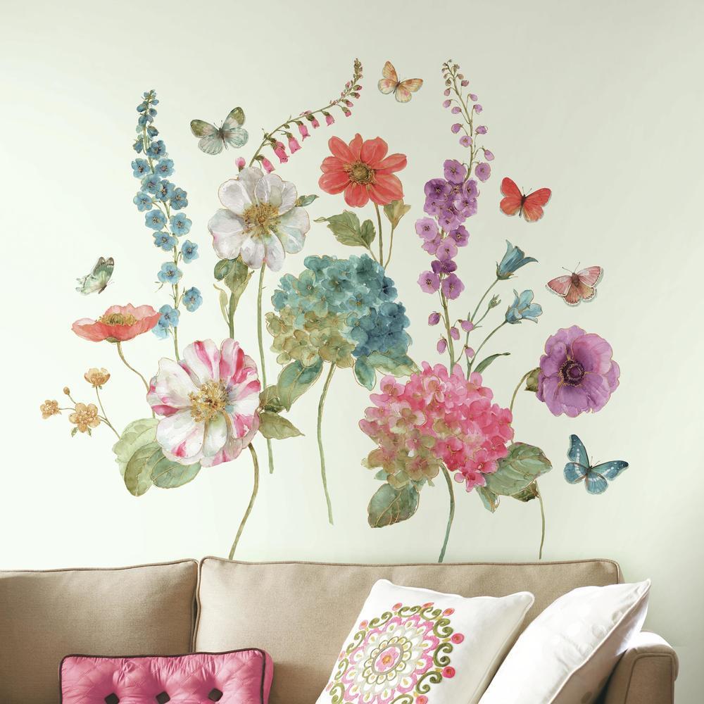 Lisa Audit Garden Flower Giant Wall Decals Wall Decals RoomMates   