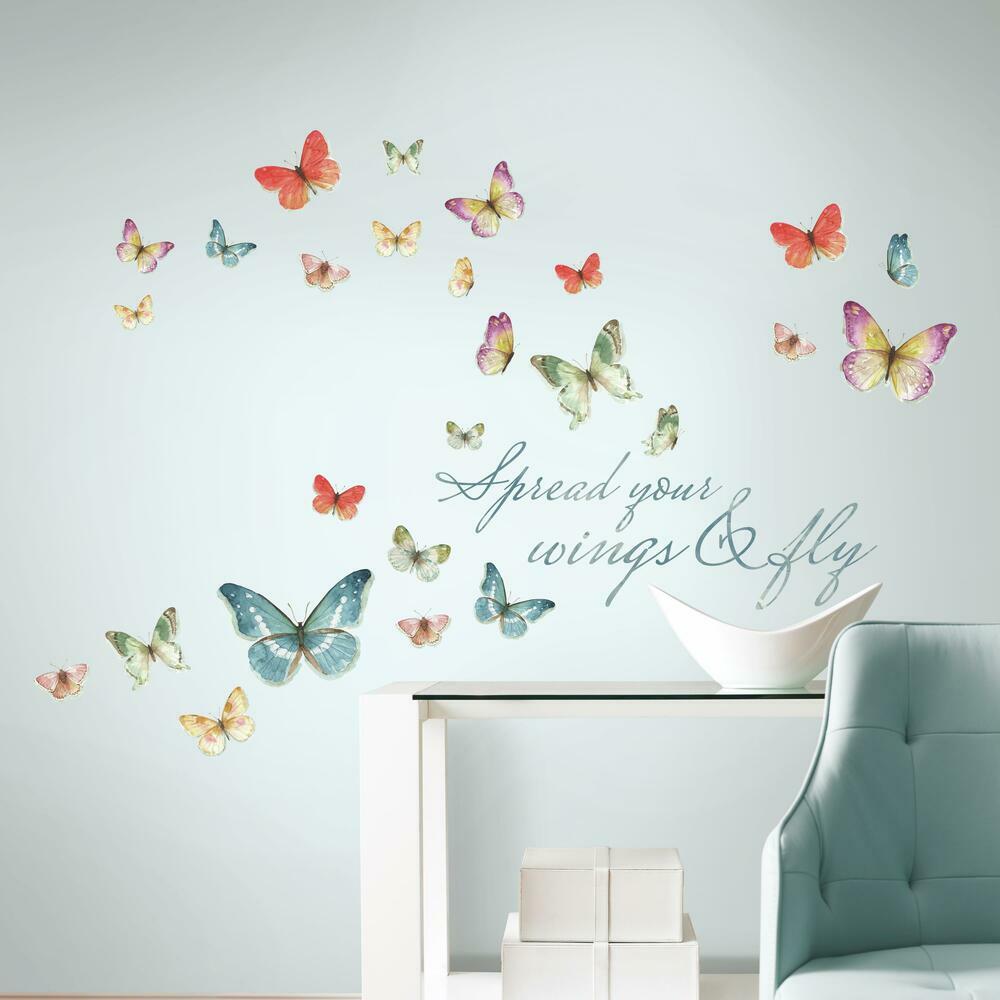 Lisa Audit Butterfly Quote Wall Decals Wall Decals RoomMates   
