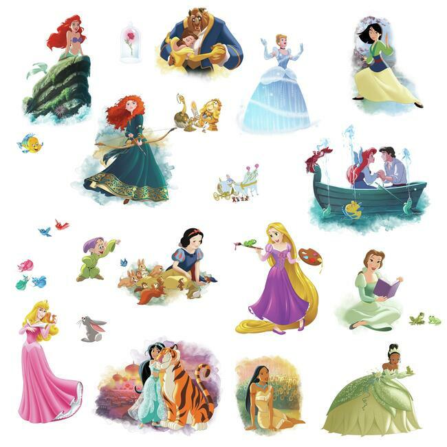 Disney Princess Dream Big Peel and Stick Wall Decals Wall Decals RoomMates   