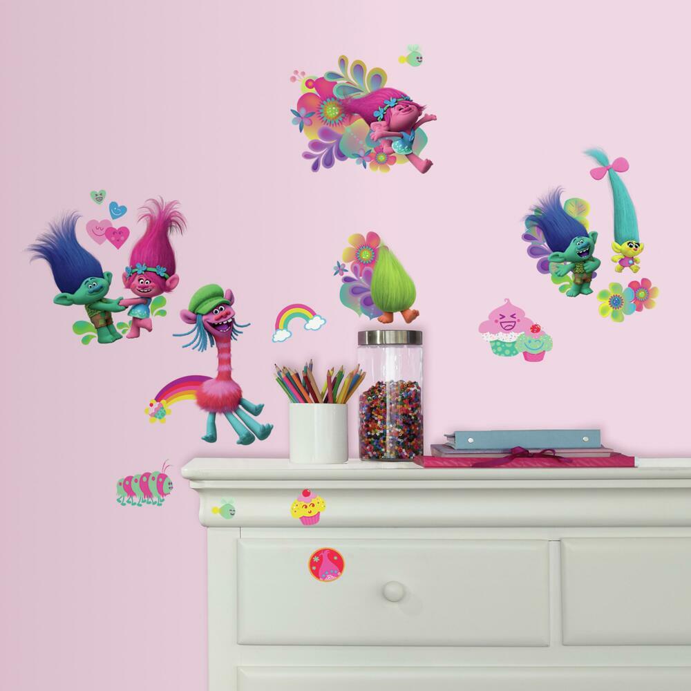 Trolls Peel and Stick Wall Decals Home Decor Decals RoomMates   