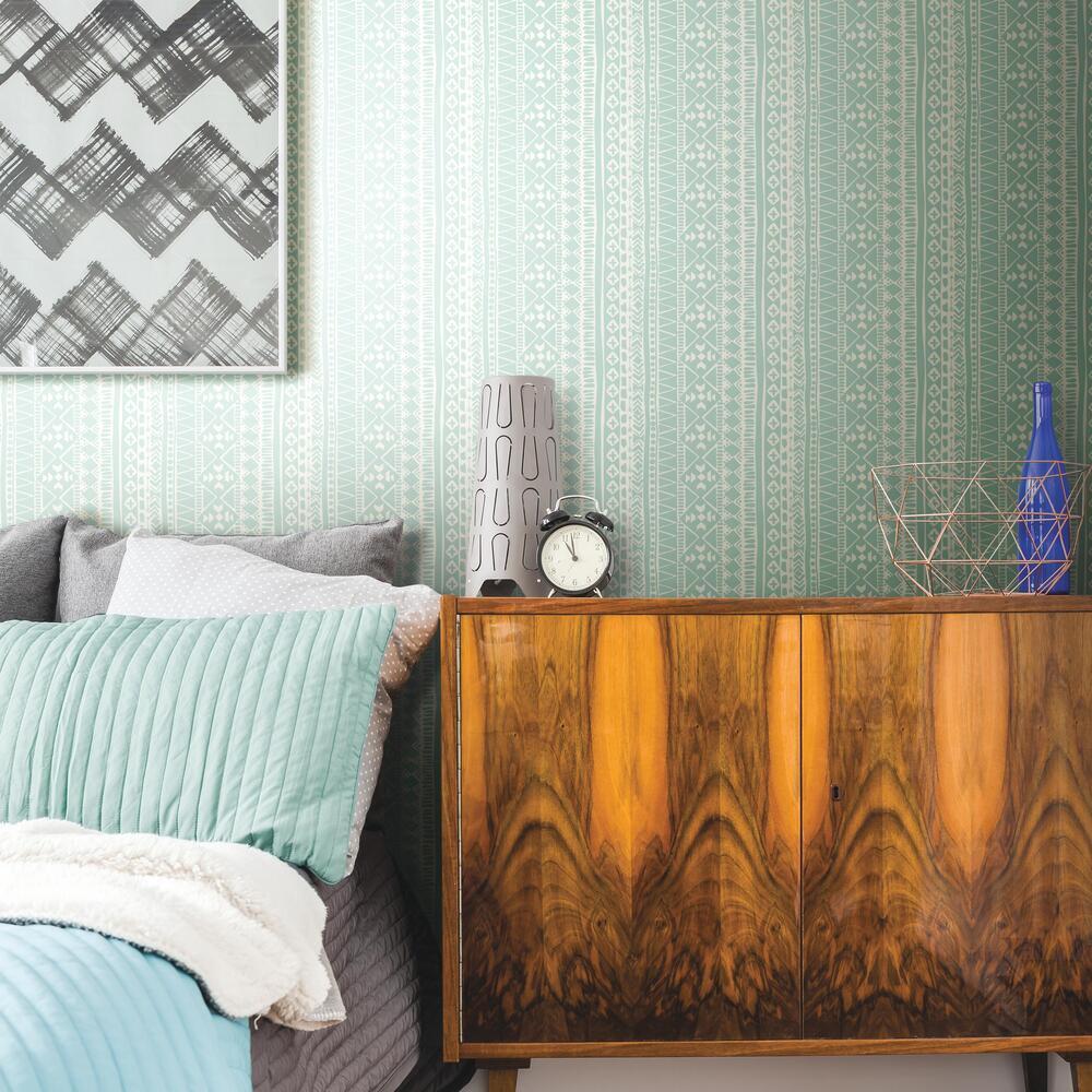 Tribal Peel and Stick Wallpaper Peel and Stick Wallpaper RoomMates   