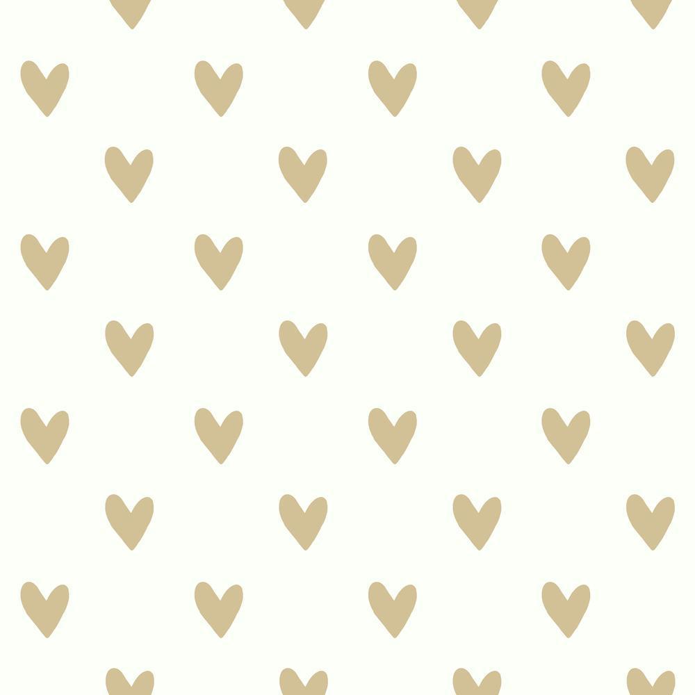 Heart Peel and Stick Wallpaper Peel and Stick Wallpaper RoomMates Roll  