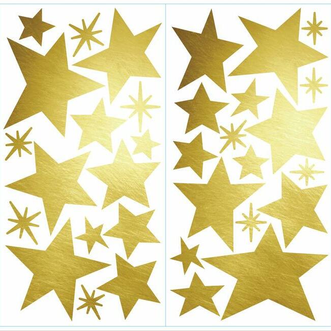 Star Peel and Stick Wall Decals with Foil Wall Decals RoomMates   