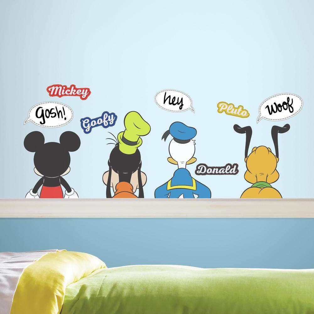 Mickey and Friends Peel and Stick Wall Decals with Dry Erase Wall Decals RoomMates   