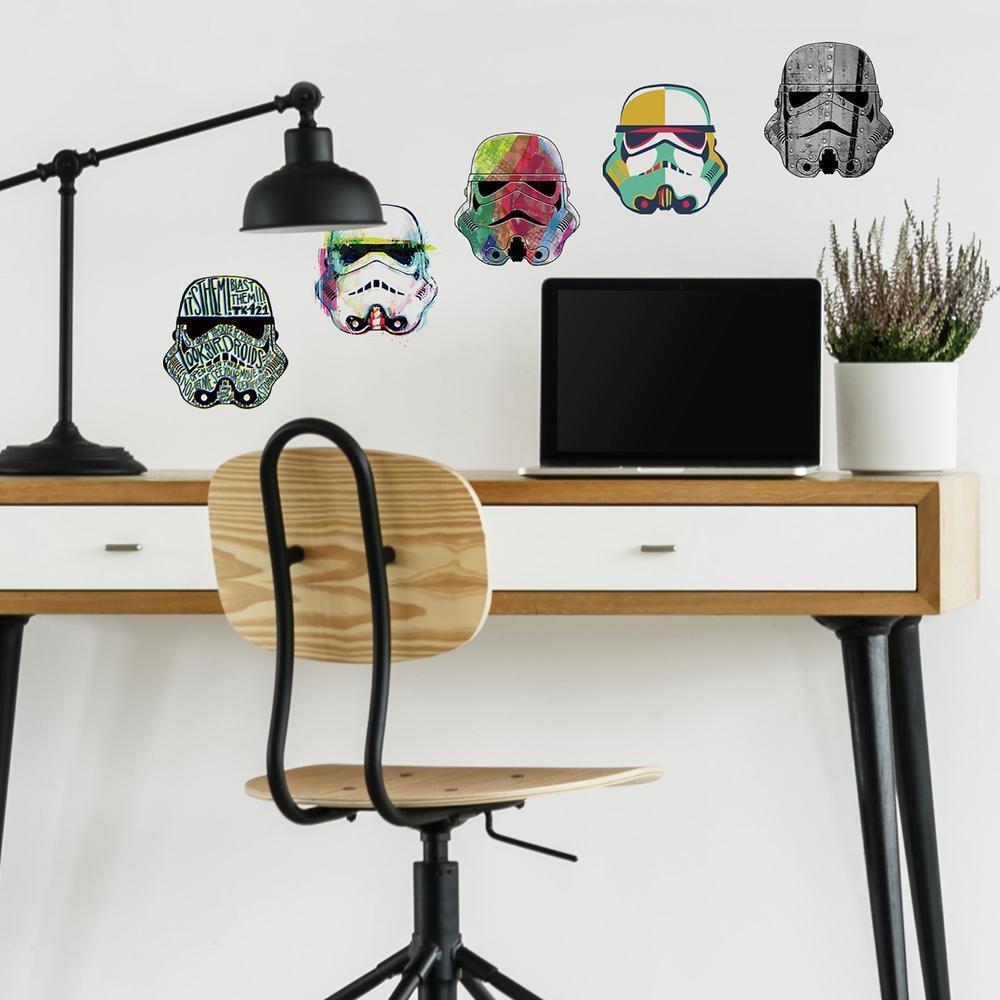 Star Wars Artistic Stormtrooper Heads Peel and Stick Wall Decals Wall Decals RoomMates   