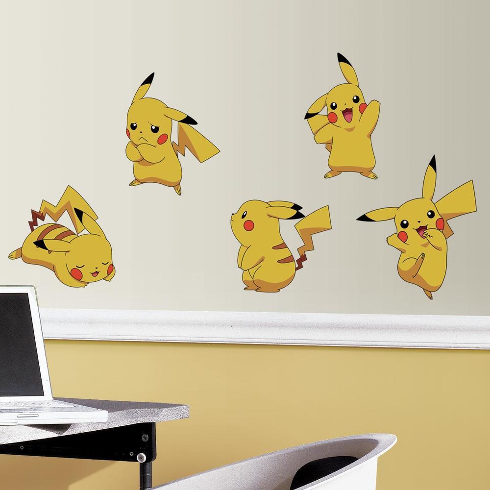 Pokemon Pikachu Peel and Stick Wall Decals Wall Decals RoomMates   