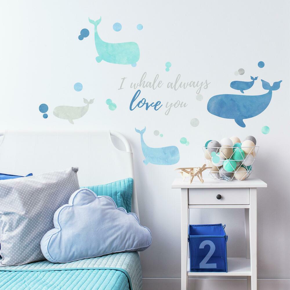 I Whale Always Love You Peel and Stick Giant Wall Decals Wall Decals RoomMates   