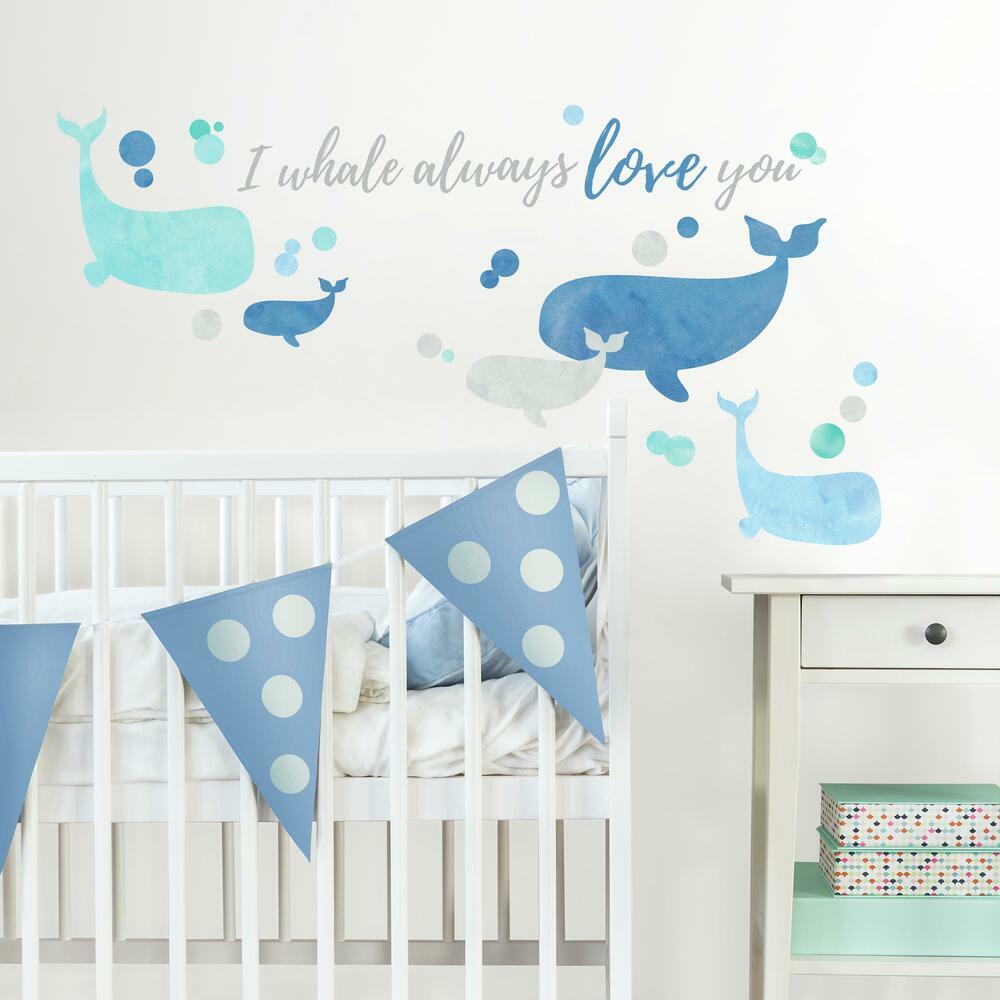 I Whale Always Love You Peel and Stick Giant Wall Decals Wall Decals RoomMates   