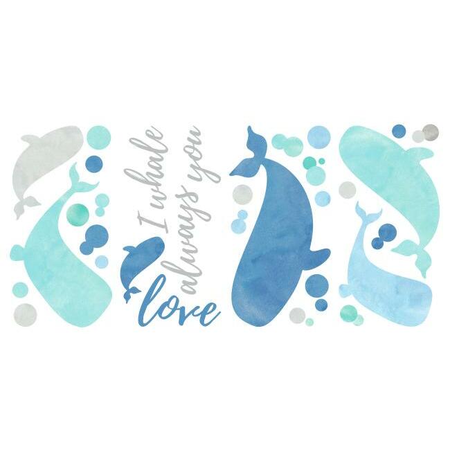 I Whale Always Love You Peel and Stick Giant Wall Decals Wall Decals RoomMates   
