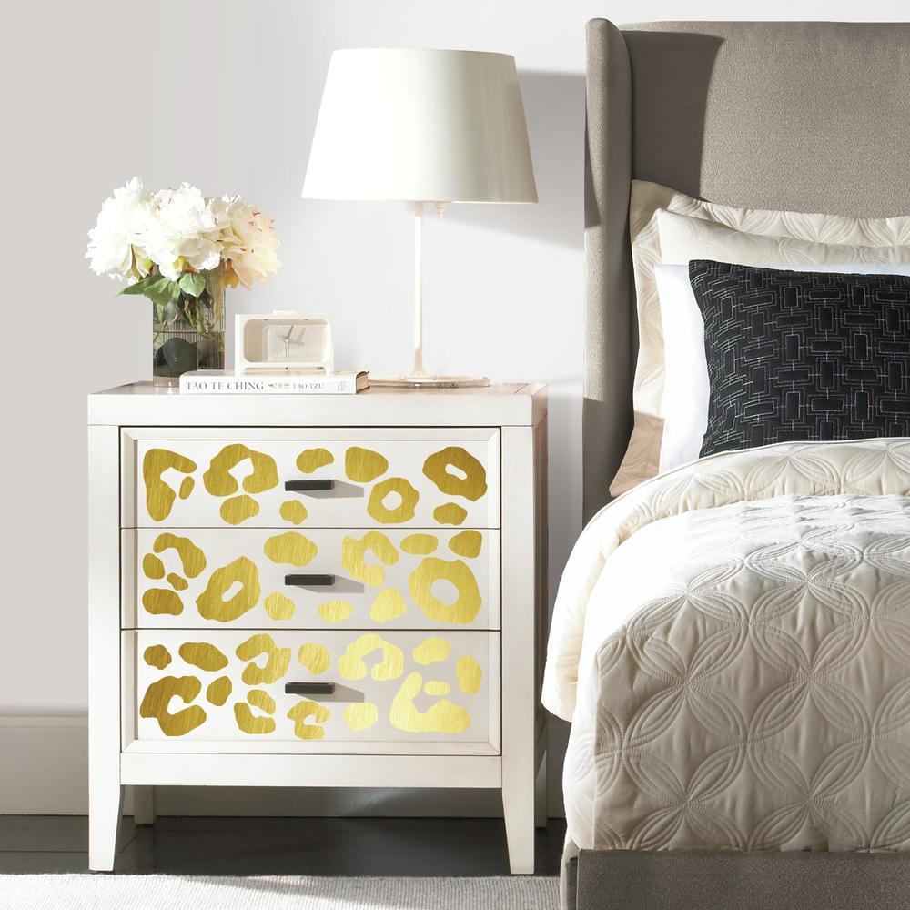 Leopard Spot Peel and Stick Wall Decals with Foil Wall Decals RoomMates   
