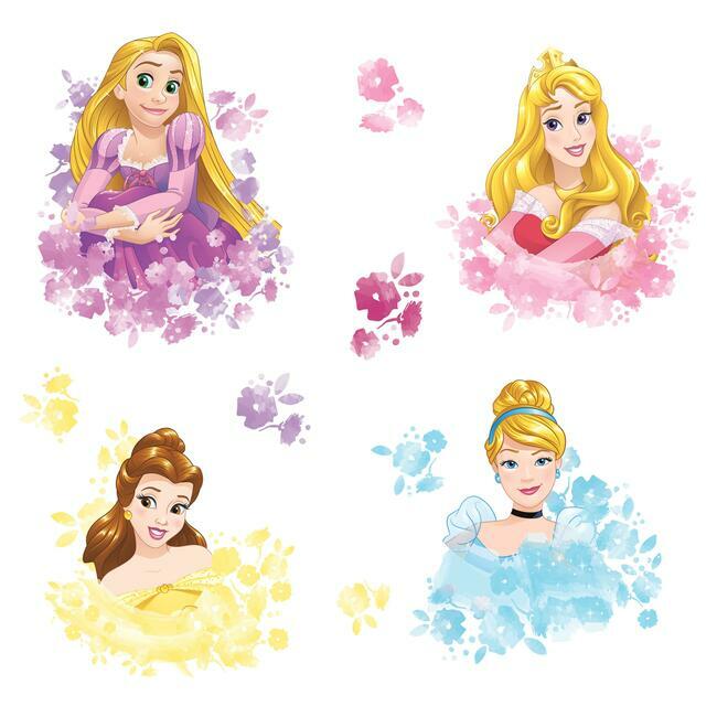 Disney Princess Floral Peel and Stick Wall Decals Wall Decals RoomMates   