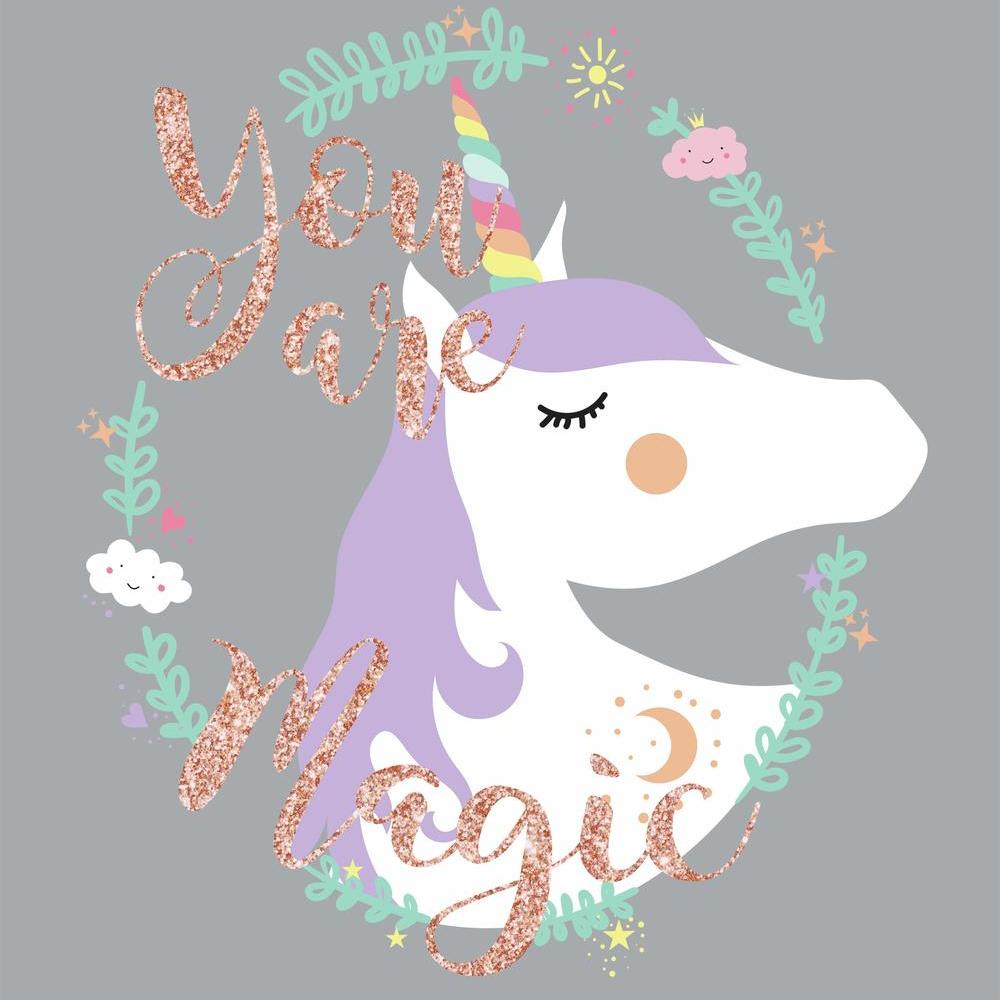Unicorn Magic Peel and Stick Wall Decals with Glitter Wall Decals RoomMates   