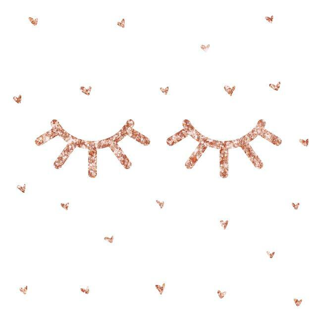 Eyelash Peel and Stick Wall Decals With Glitter Wall Decals RoomMates   