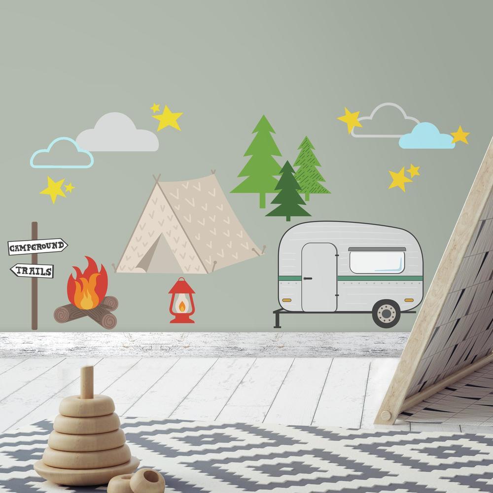 Camping Peel and Stick Wall Decals Wall Decals RoomMates   