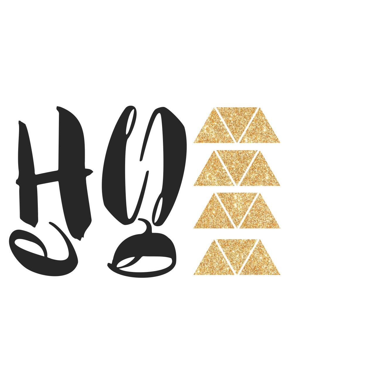 Hello Quote with Glitter Triangles Peel and Stick Wall Quote Decals Wall Decals RoomMates   