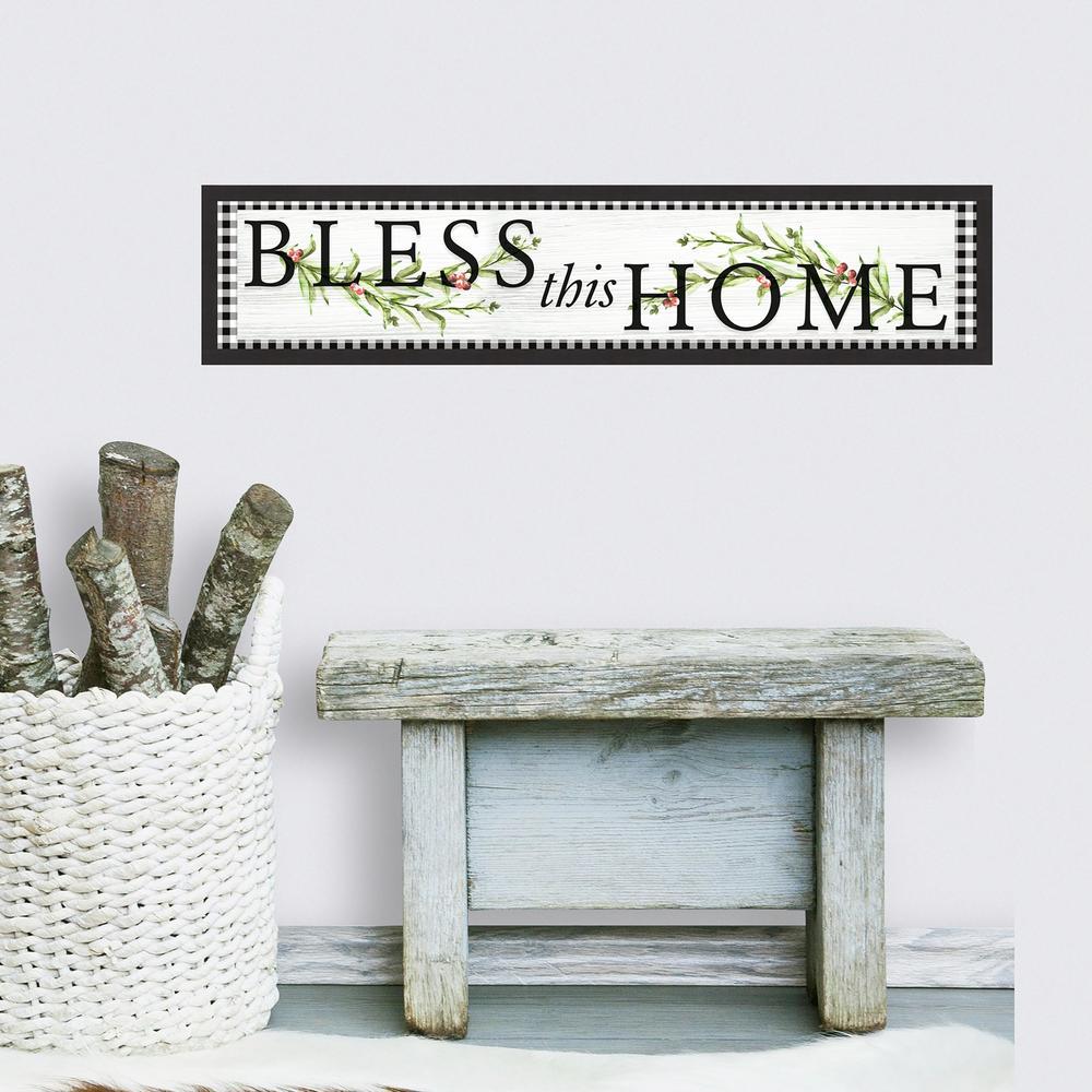 Bless this Home Country Wall Quote Peel and Stick Wall Decals Wall Decals RoomMates   
