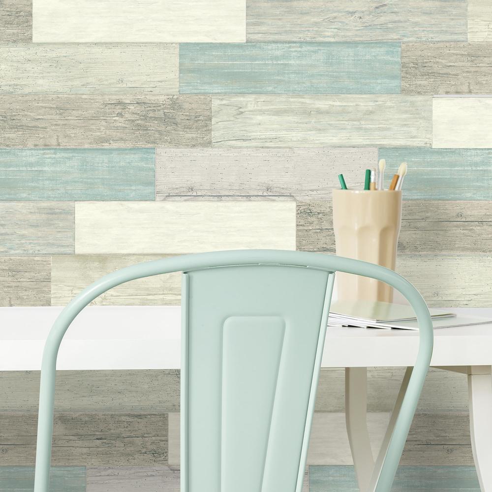 Distressed Barn Wood Plank Peel and Stick Wall Decals Wall Decals RoomMates   