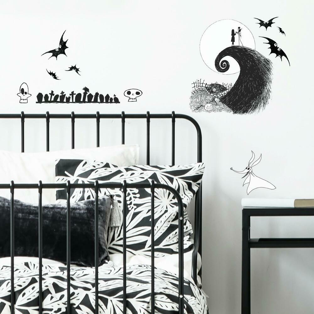 Disney Tim Burton's The Nightmare Before Christmas Jack and Sally Peel and Stick Wall Decals Wall Decals RoomMates   