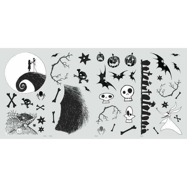 Disney Tim Burton's The Nightmare Before Christmas Jack and Sally Peel and Stick Wall Decals Wall Decals RoomMates   