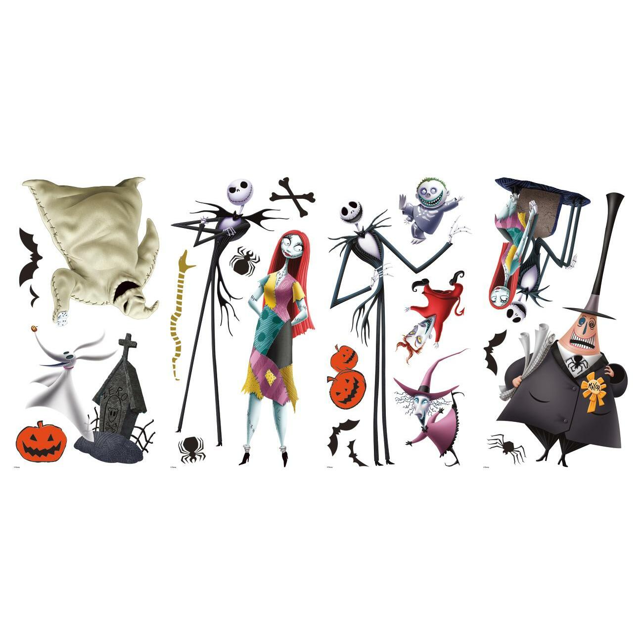 Disney Tim Burton's The Nightmare Before Christmas Peel and Stick Wall Decals Wall Decals RoomMates   