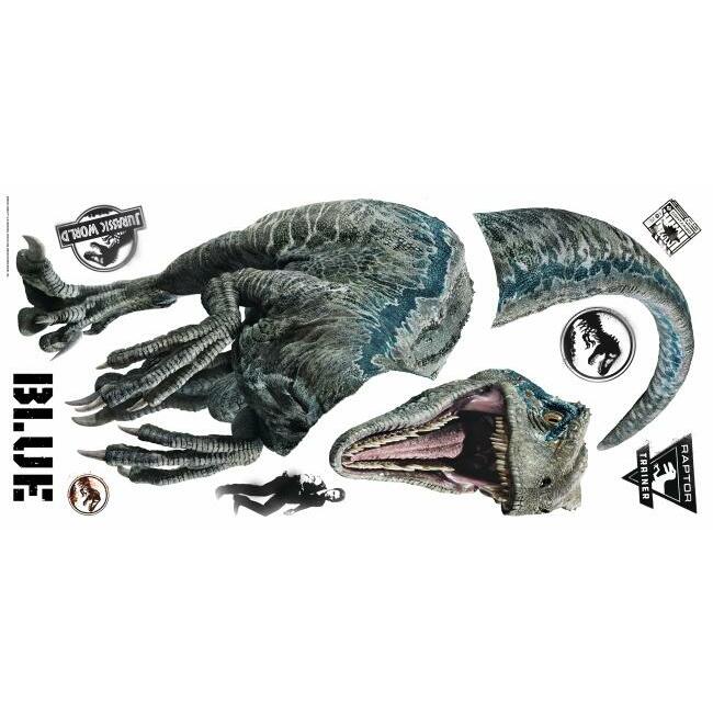 Jurassic World: Fallen Kingdom Blue Velociraptor Giant Wall Decal Wall Decals RoomMates   