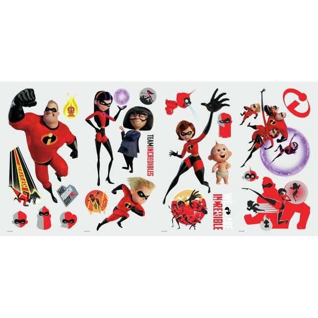 Disney Pixar Incredibles 2 Peel and Stick Wall Decals Wall Decals RoomMates   