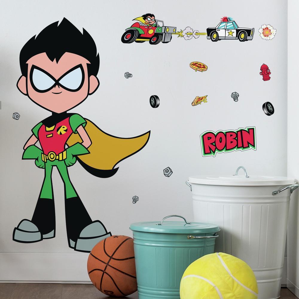 Teen Titans GO! Robin Peel and Stick Giant Wall Decals Wall Decals RoomMates   