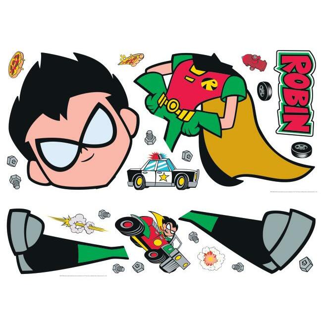 Teen Titans GO! Robin Peel and Stick Giant Wall Decals Wall Decals RoomMates   