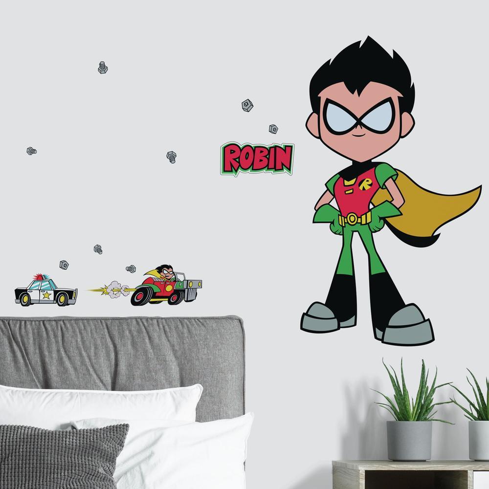 Teen Titans GO! Robin Peel and Stick Giant Wall Decals Wall Decals RoomMates   