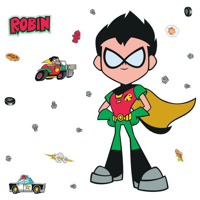 Teen Titans GO! Robin Peel and Stick Giant Wall Decals Wall Decals RoomMates   