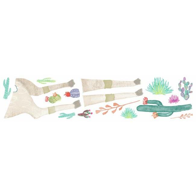 Watercolor Llama Peel and Stick Giant Wall Decals Wall Decals RoomMates   