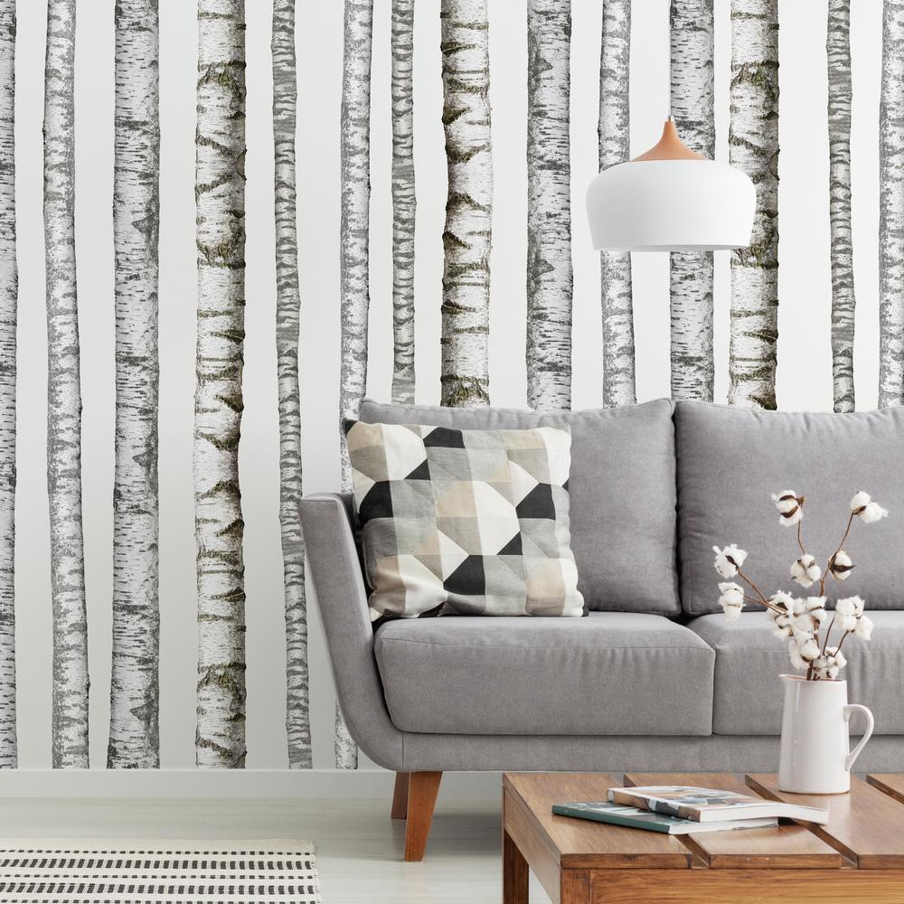 Realistic Birch Trees Peel and Stick Giant Wall Decals Wall Decals RoomMates   