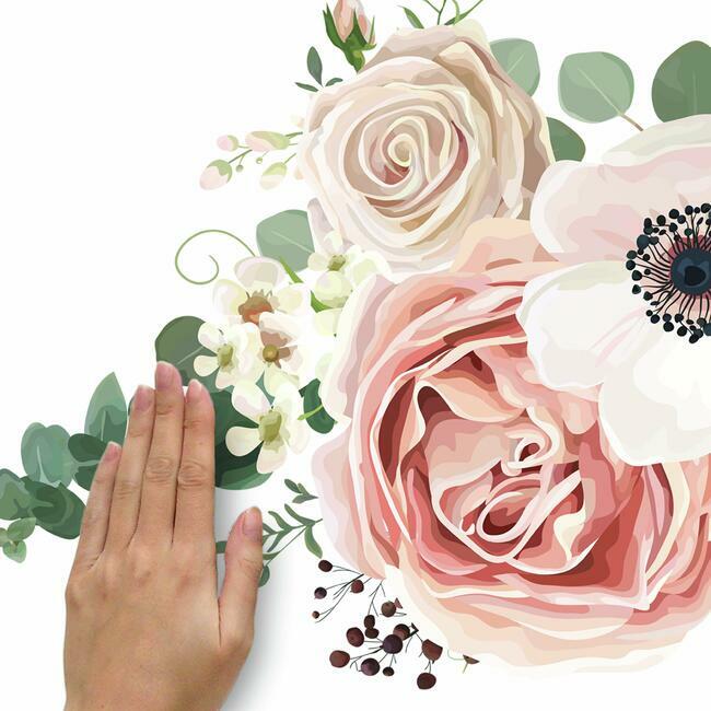 Fresh Floral Giant Peel and Stick Giant Wall Decals Wall Decals RoomMates   