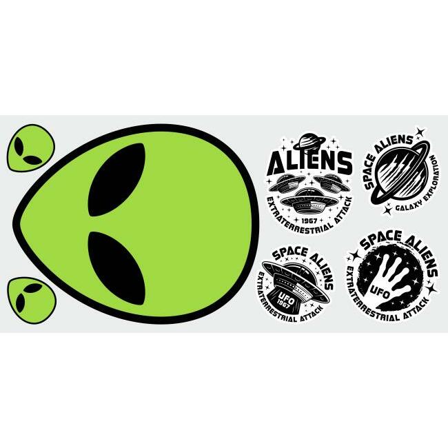 Alien Martian Peel and Stick Giant Wall Decals Wall Decals RoomMates   